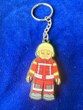 Schlüsselanhänger Rubber PVC Feuerwehr rot
